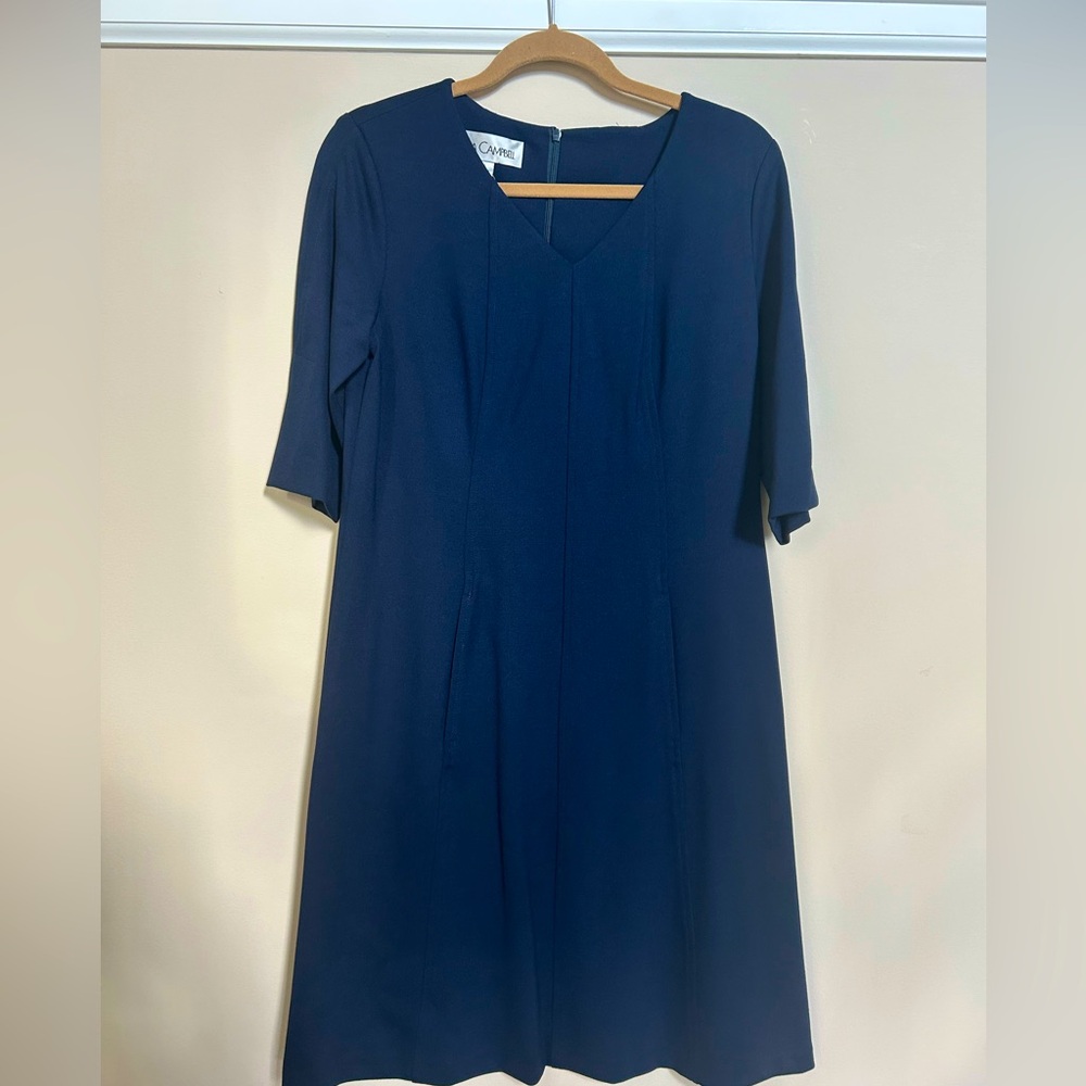 New navy ponte knit dress by Sara Campbell . Size M. NWT